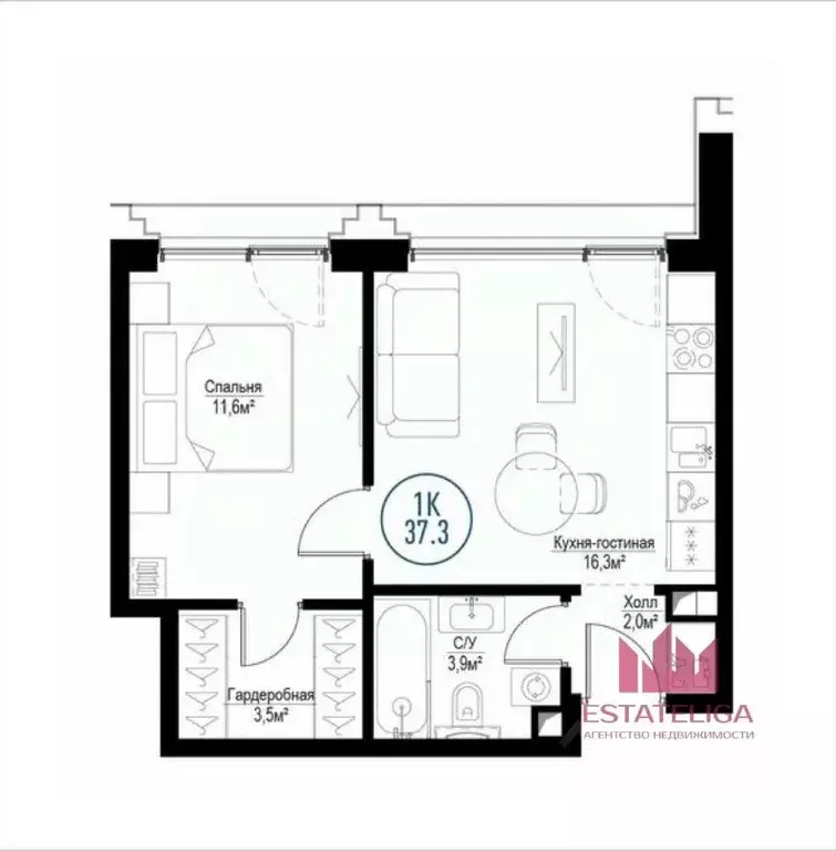 1-к кв. Москва Волгоградский просп., 32/5к3 (36.8 м) - Фото 2