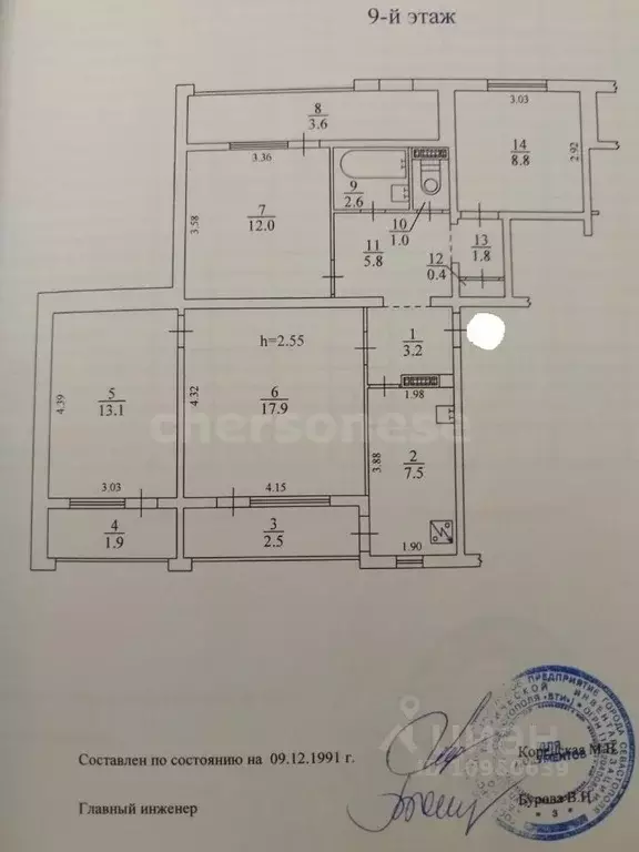 4-к кв. Севастополь просп. Октябрьской Революции, 56А (82.1 м) - Фото 1