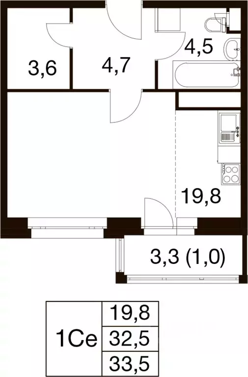 Студия Московская область, Балашиха Гагарина мкр, ул. Проектная, 9Ас1 ... - Фото 0