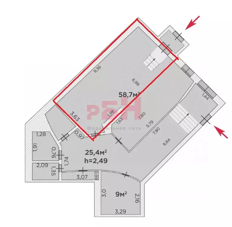 Торговая площадь в Тюменская область, Тюмень Заречный проезд, 6/1А (40 ... - Фото 2