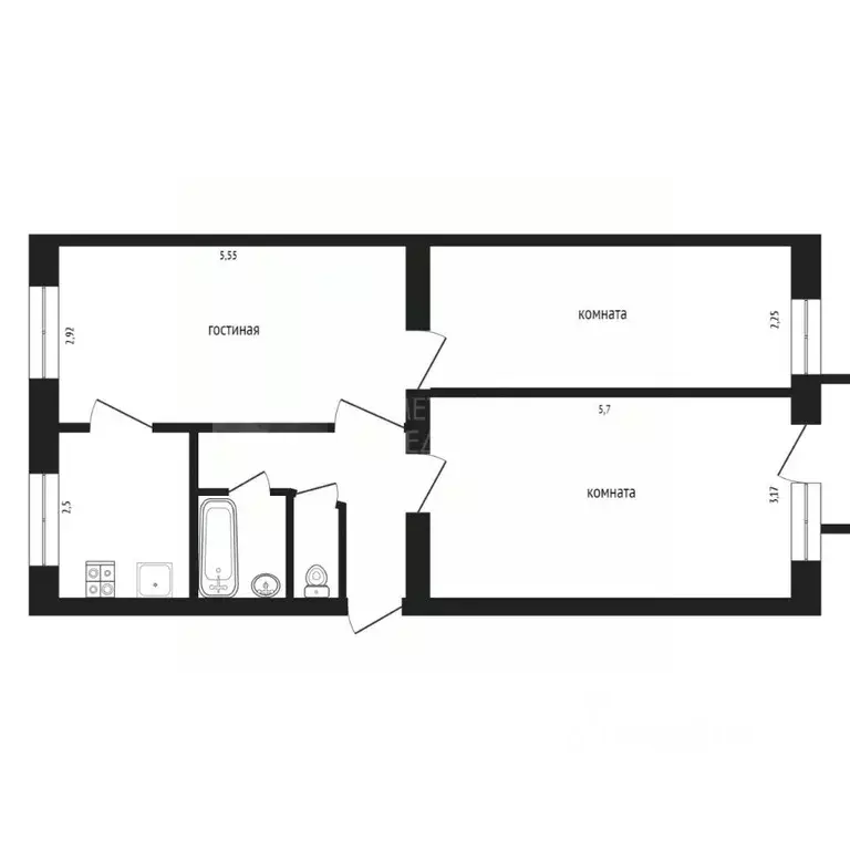 3-к кв. Тюменская область, Тюмень ул. Володарского, 34 (60.2 м) - Фото 2