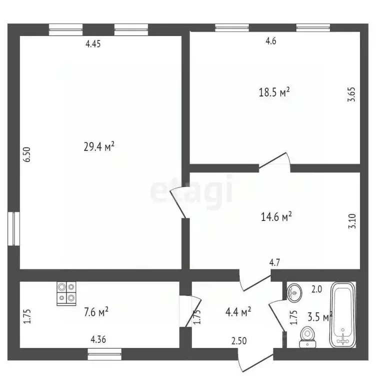 Дом в Мордовия, Рузаевка пер. 5-й Закирпичный, 4 (78 м) - Фото 1