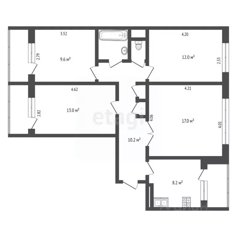 Комната Москва Алтуфьевское ш., 13К1 (9.8 м) - Фото 1