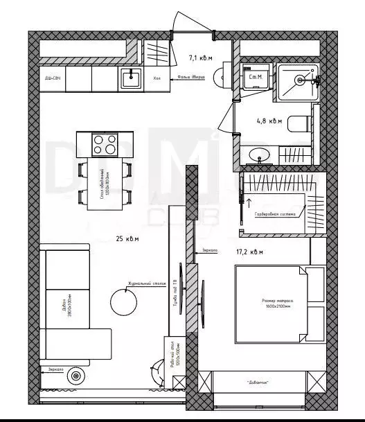 1-к. квартира, 50 м, 14/24 эт. - Фото 0