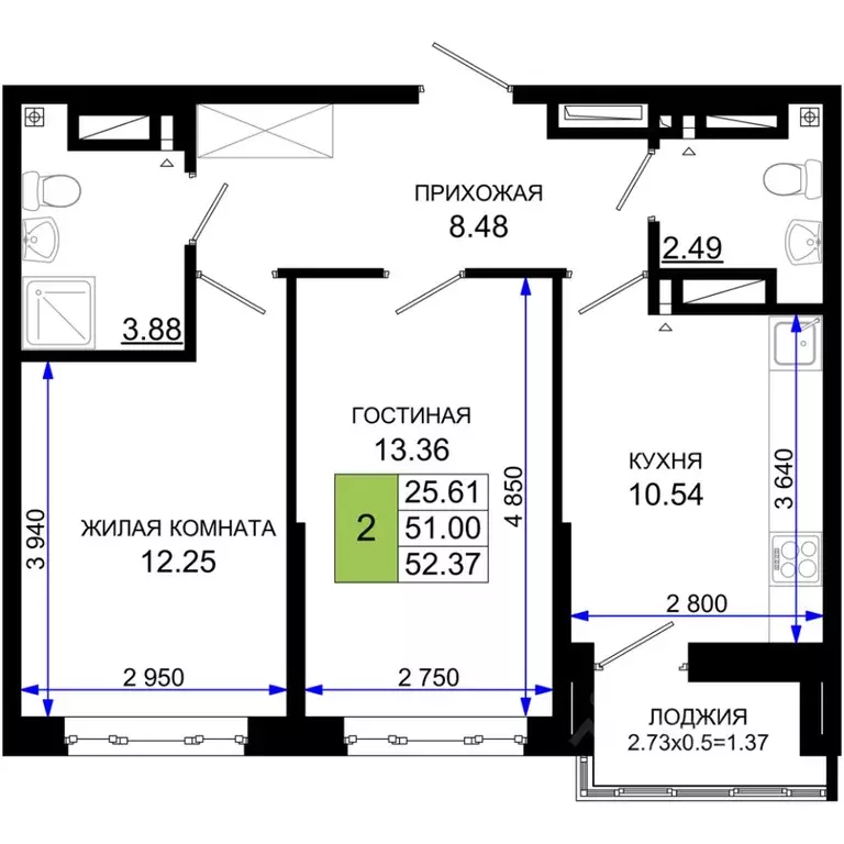 2-к кв. Ростовская область, Ростов-на-Дону Нефтекачка кв-л, Октябрь ... - Фото 0