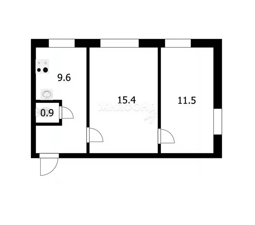 Комната Новосибирская область, Новосибирск ул. Добролюбова, 108 (26.9 ... - Фото 0