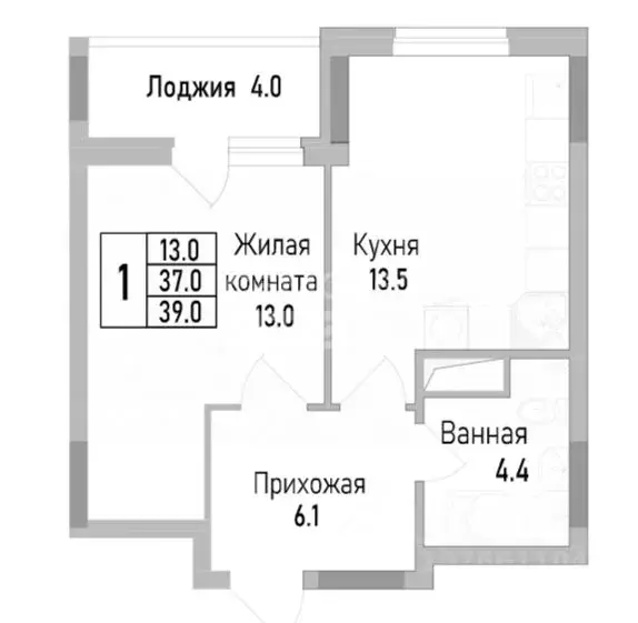 1-к кв. Липецкая область, Липецк ул. Тельмана, 120 (61.1 м) - Фото 2