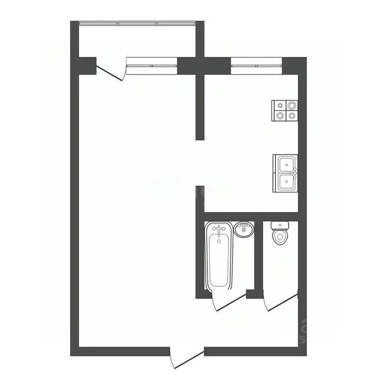 1-к кв. Самарская область, Самара Каховская ул., 49 (29.8 м) - Фото 2