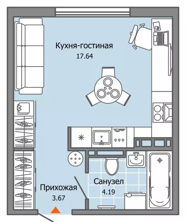 Студия Ульяновская область, Ульяновск Город Новаторов жилой комплекс, ... - Фото 0