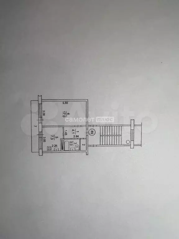 1-к. квартира, 32,5 м, 5/5 эт. - Фото 0