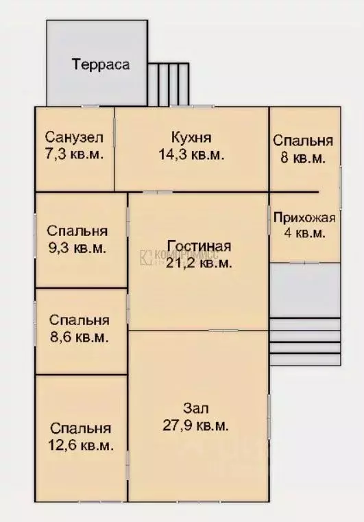 Дом в Краснодарский край, Северская ст-ца ул. Крестьянская (113 м) - Фото 1