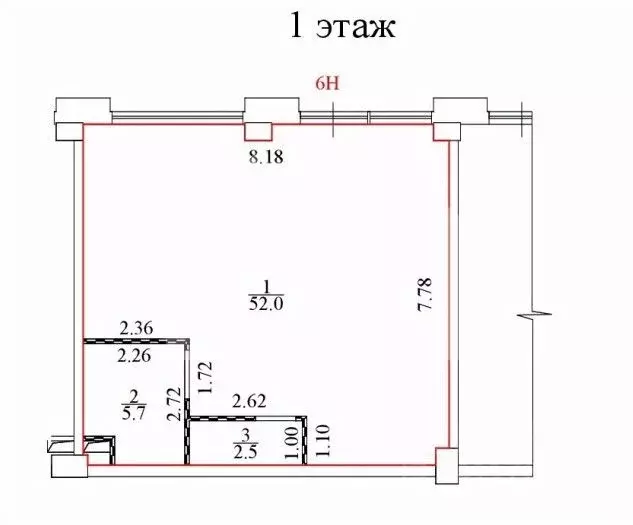 Торговая площадь в Москва Мичуринский просп., 56 (60 м) - Фото 2