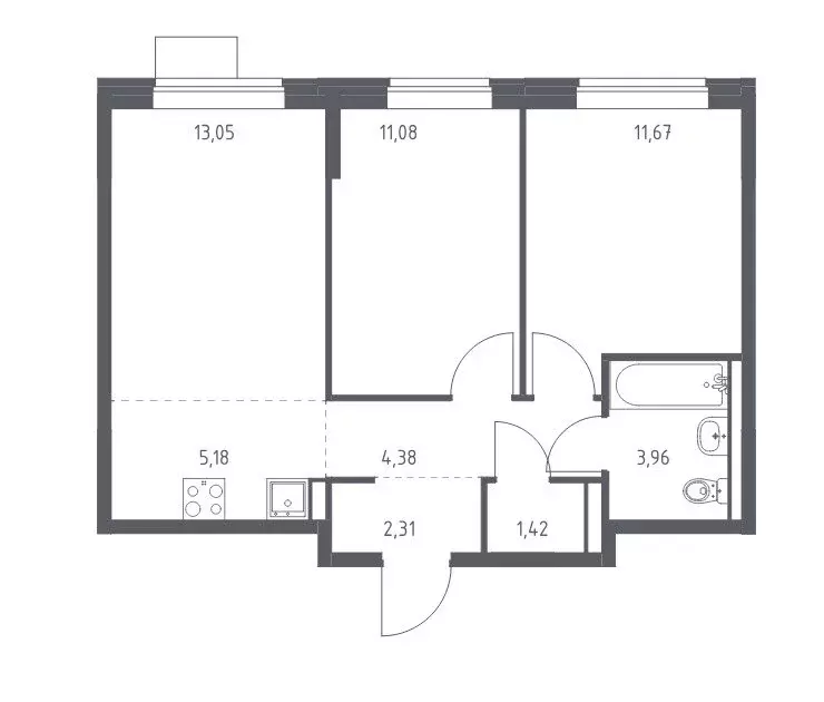 2-комнатная квартира: Москва, Ленинградское шоссе, 229Ак1 (53.1 м) - Фото 1