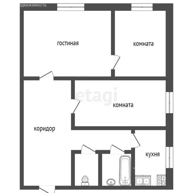 3-комнатная квартира: Мичуринск, улица 7 Ноября, 52 (50.6 м) - Фото 0