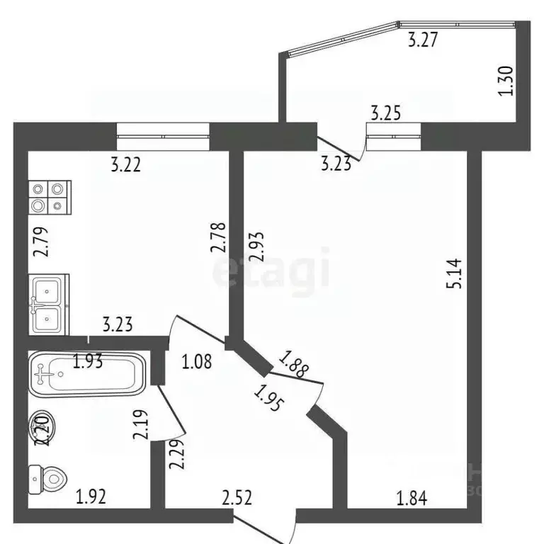 1-к кв. Мордовия, Саранск ул. Девятаева, 7 (35.0 м) - Фото 2