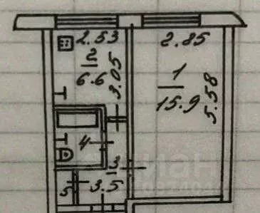 1-к кв. Калужская область, Калуга ул. Максима Горького, 96 (30.0 м) - Фото 2