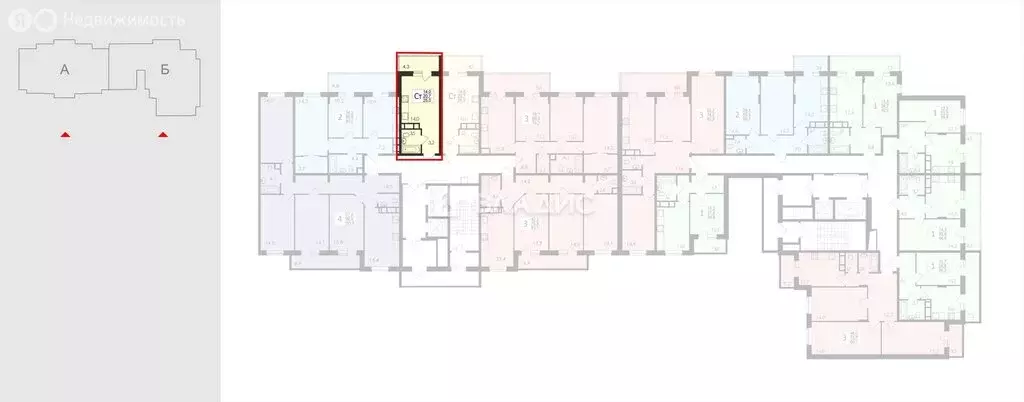 Квартира-студия: Владимир, Добросельская улица, 180 (25 м) - Фото 2