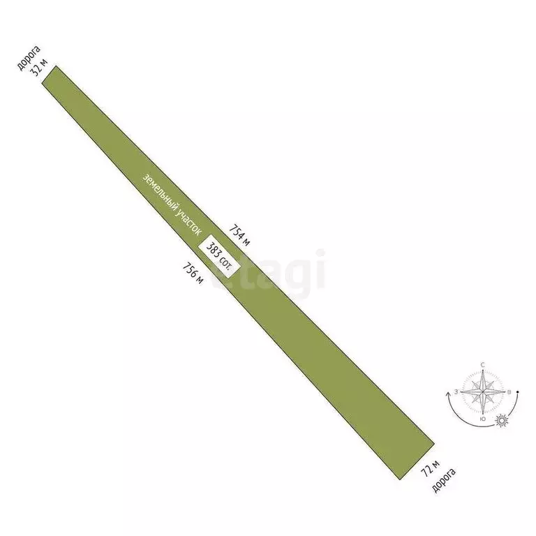 Участок в Приозерский район, посёлок Мичуринское (383 м) - Фото 1