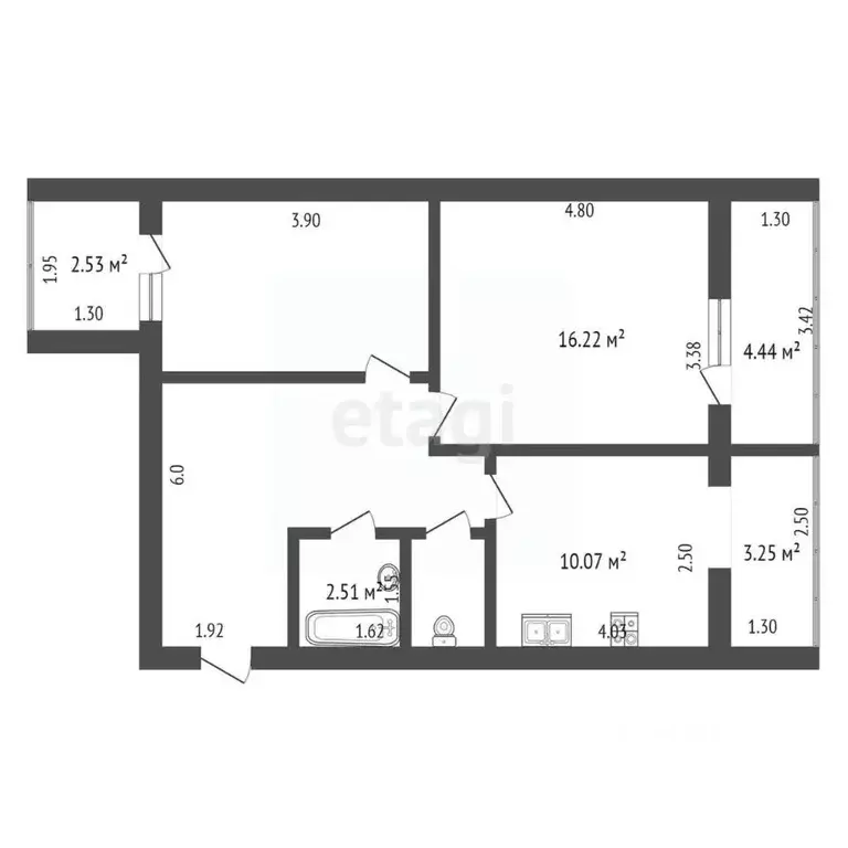 2-к кв. Ставропольский край, Минераловодский муниципальный округ, ... - Фото 2