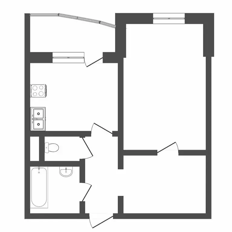 1-комнатная квартира: Тюмень, Широтная улица, 185 (43.7 м) - Фото 1
