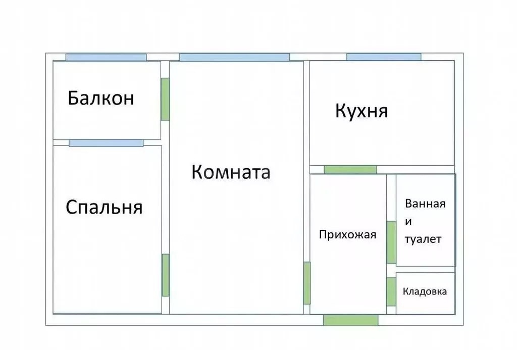 2-комнатная квартира: Курган, улица Коли Мяготина, 83 (41 м) - Фото 1