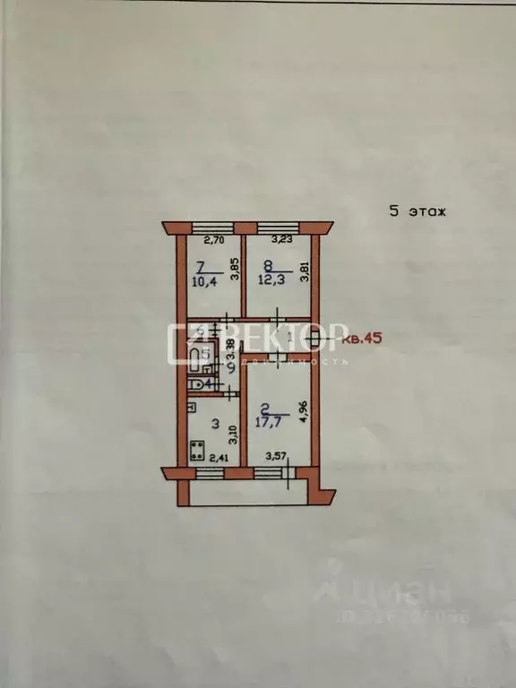 3-к кв. Ивановская область, Иваново ул. 3-я Чайковского, 6А (64.0 м) - Фото 1