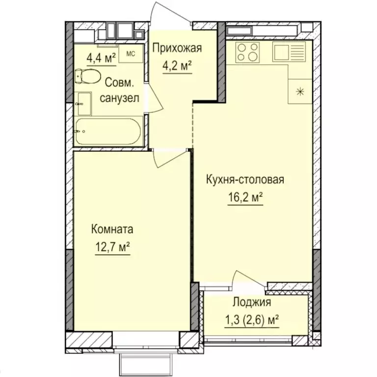 1-к кв. Удмуртия, Ижевск Восток СНТ, 112 (38.8 м) - Фото 0