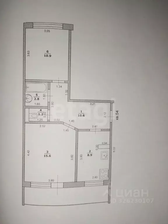 2-к кв. Белгородская область, Валуйки ул. Максима Горького, 102 (50.0 ... - Фото 2