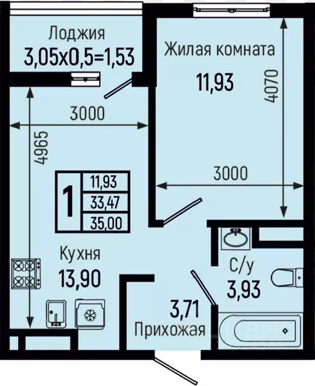 1-к кв. Краснодарский край, Туапсинский муниципальный округ, с. Небуг ... - Фото 0