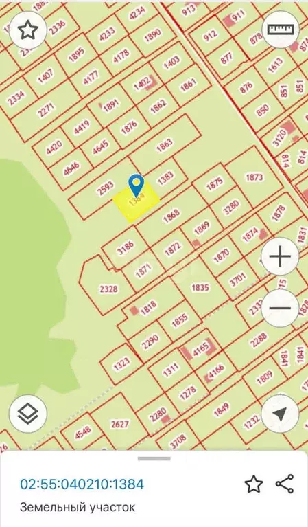 Участок в Башкортостан, Уфа № 34 ОСТ ОАО УМПО КС,  (8.23 сот.) - Фото 1