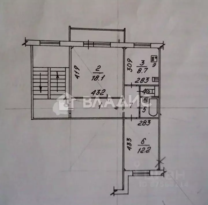 2-к кв. Новосибирская область, Новосибирск ул. Мира, 41 (53.0 м) - Фото 1