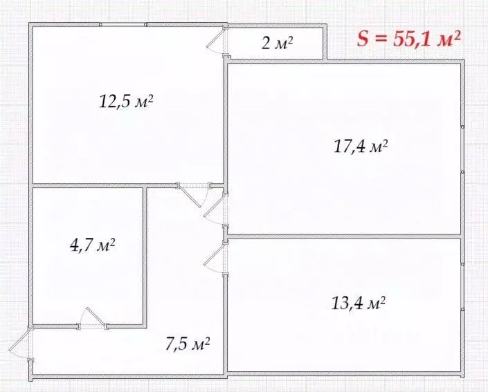 2-к кв. Севастополь просп. Античный, 26к5 (55.1 м) - Фото 2