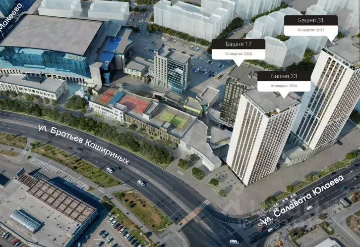 2-к кв. Челябинская область, Челябинск 29-й мкр, Весенний жилой ... - Фото 2