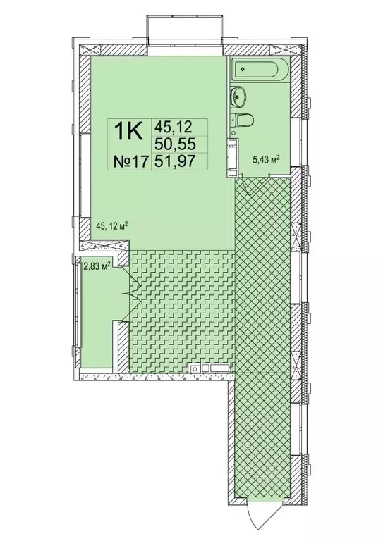 1-к кв. Нижегородская область, Нижний Новгород Малая Ямская ул. (51.97 ... - Фото 0