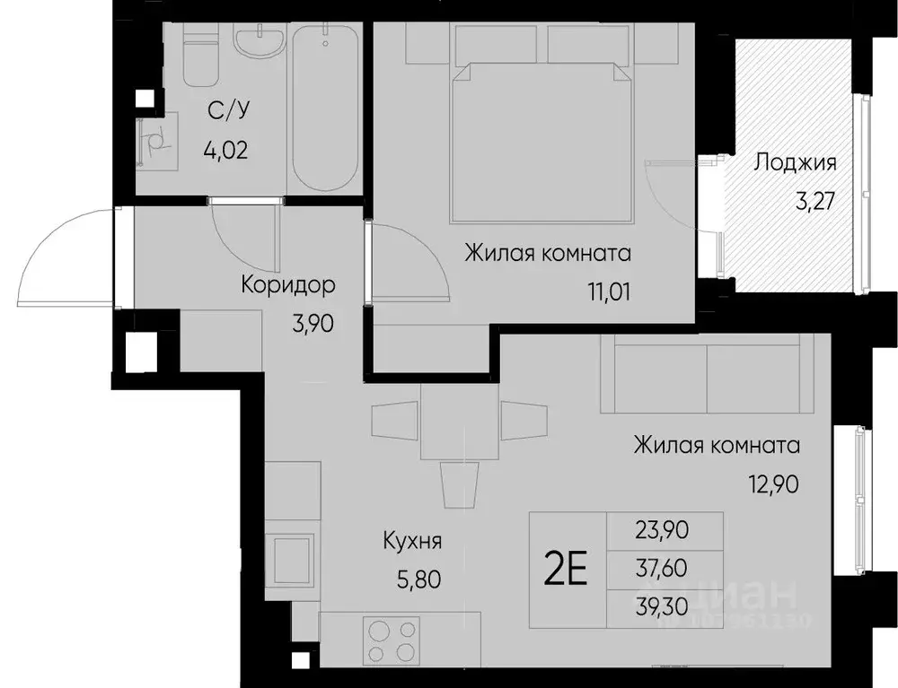 2-к кв. Татарстан, Зеленодольский район, Васильево муниципальное ... - Фото 0