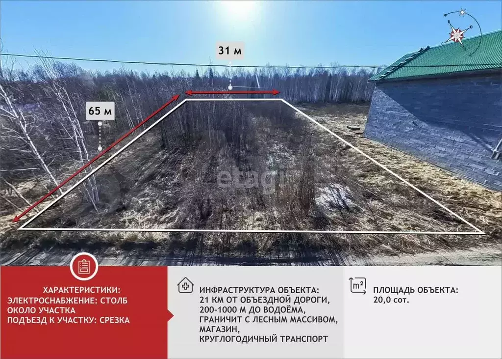 Участок 20 сот. (СНТ, ДНП) - Фото 0