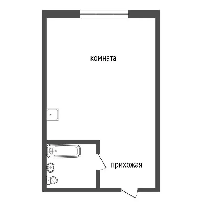 Квартира-студия: Красноярск, Норильская улица, 40 (25.4 м) - Фото 1
