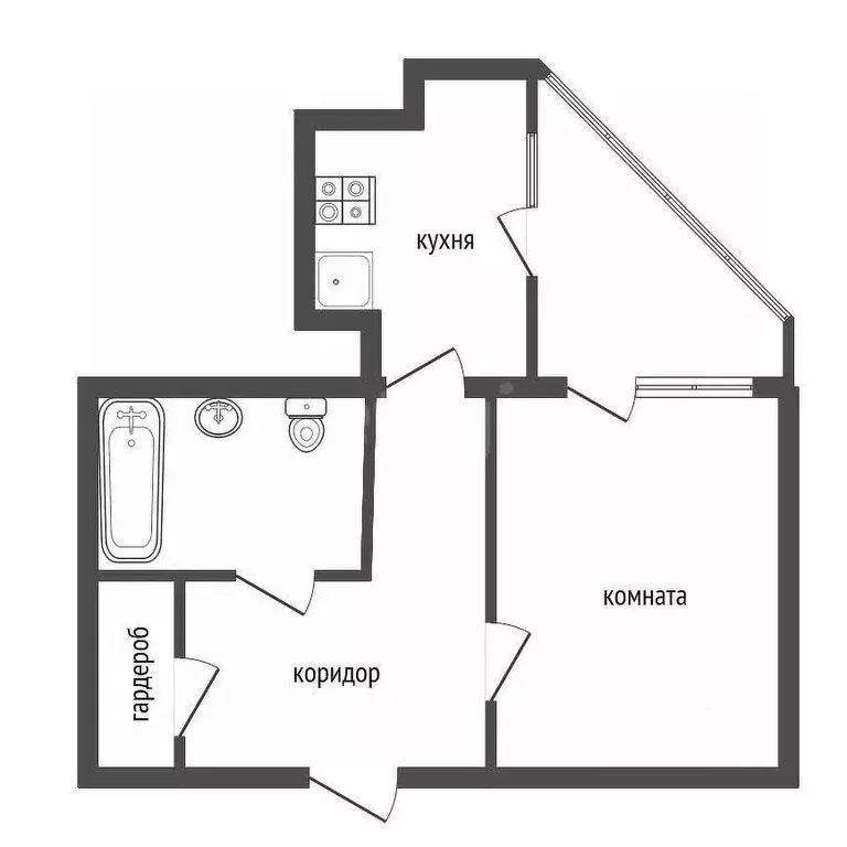 1-к кв. Воронежская область, Воронеж бул. Олимпийский, 12 (35.8 м) - Фото 2