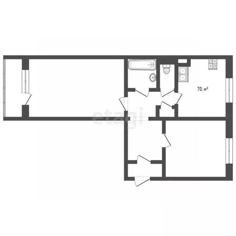 2-к кв. Ямало-Ненецкий АО, Муравленко ул. Муравленко, 21 (51.0 м) - Фото 1
