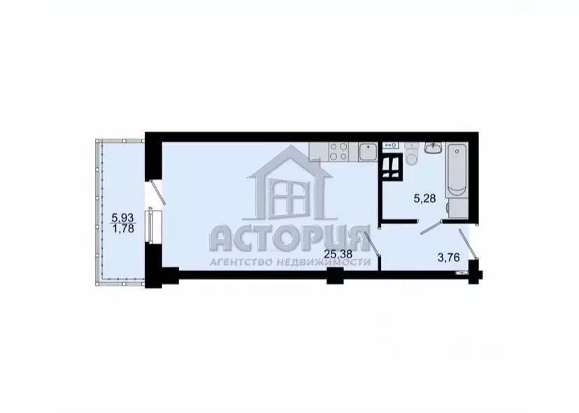 Студия Красноярский край, Красноярск Северный мкр, пер. Светлогорский, ... - Фото 1