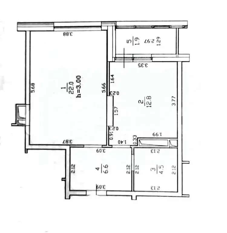 1-к кв. Татарстан, Казань Чистопольская ул., 88 (48.6 м) - Фото 2
