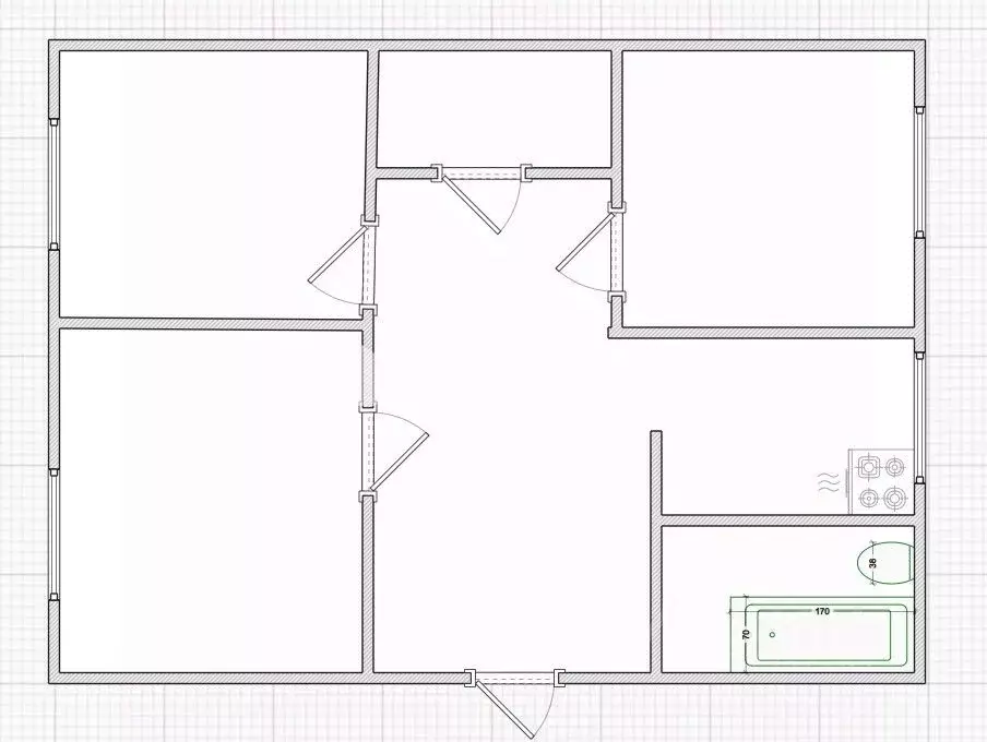 3-к кв. Пензенская область, Пенза ул. Суворова, 174 (60.5 м) - Фото 2