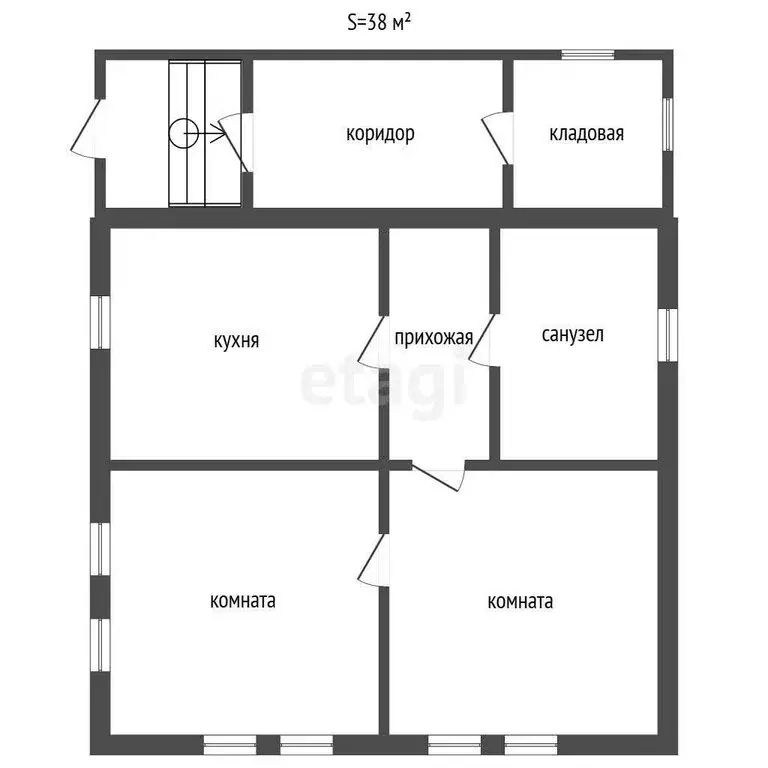Дом в село Горюново, Речная улица (38 м) - Фото 1