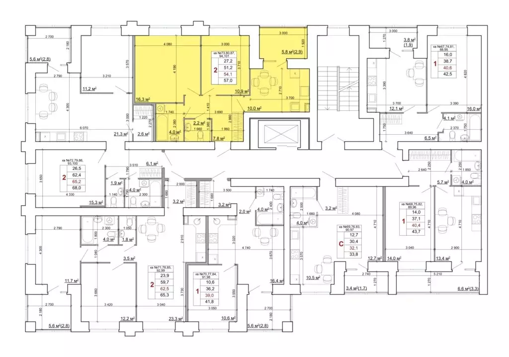 2-комнатная квартира: Кострома, Центральный район (57 м) - Фото 2