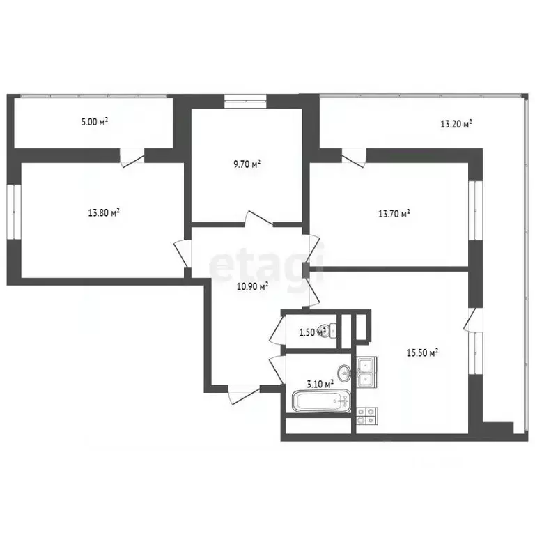 3-к кв. Московская область, Люберцы Зенино ЖК Самолет мкр, ул. Камова, ... - Фото 2