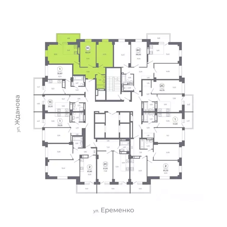3-к кв. Ростовская область, Ростов-на-Дону Левенцовский мкр, ... - Фото 2