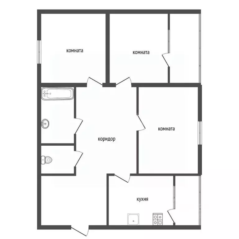 3-к кв. Воронежская область, Воронеж ул. Историка Костомарова, 46/4 ... - Фото 2