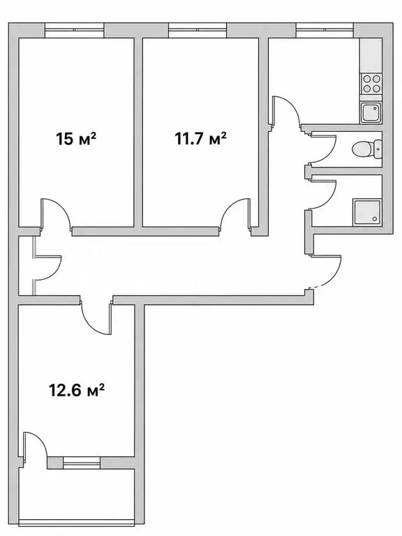 3-комнатная квартира: Москва, Профсоюзная улица, 98к1 (58.9 м) - Фото 2
