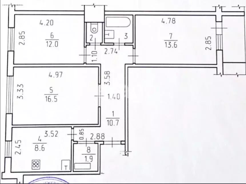 3-комнатная квартира: Ижевск, улица Холмогорова, 27 (66.9 м) - Фото 1