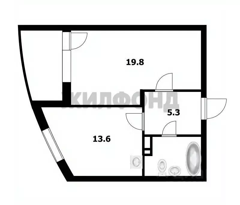 1-к кв. Новосибирская область, Новосибирск Закаменский мкр, 11 (42.9 ... - Фото 0